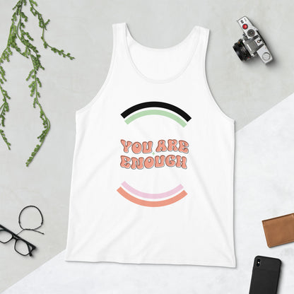 You Are Enough Retro Unisex Jersey Tank