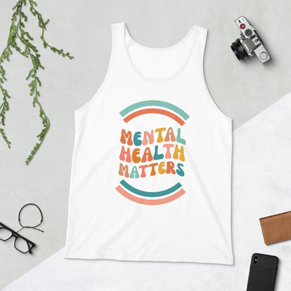 Mental Health Matters Retro Unisex Jersey Tank