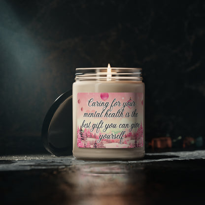 Caring for your mental health is the best gift you can give yourself - Scented Christmas Candle