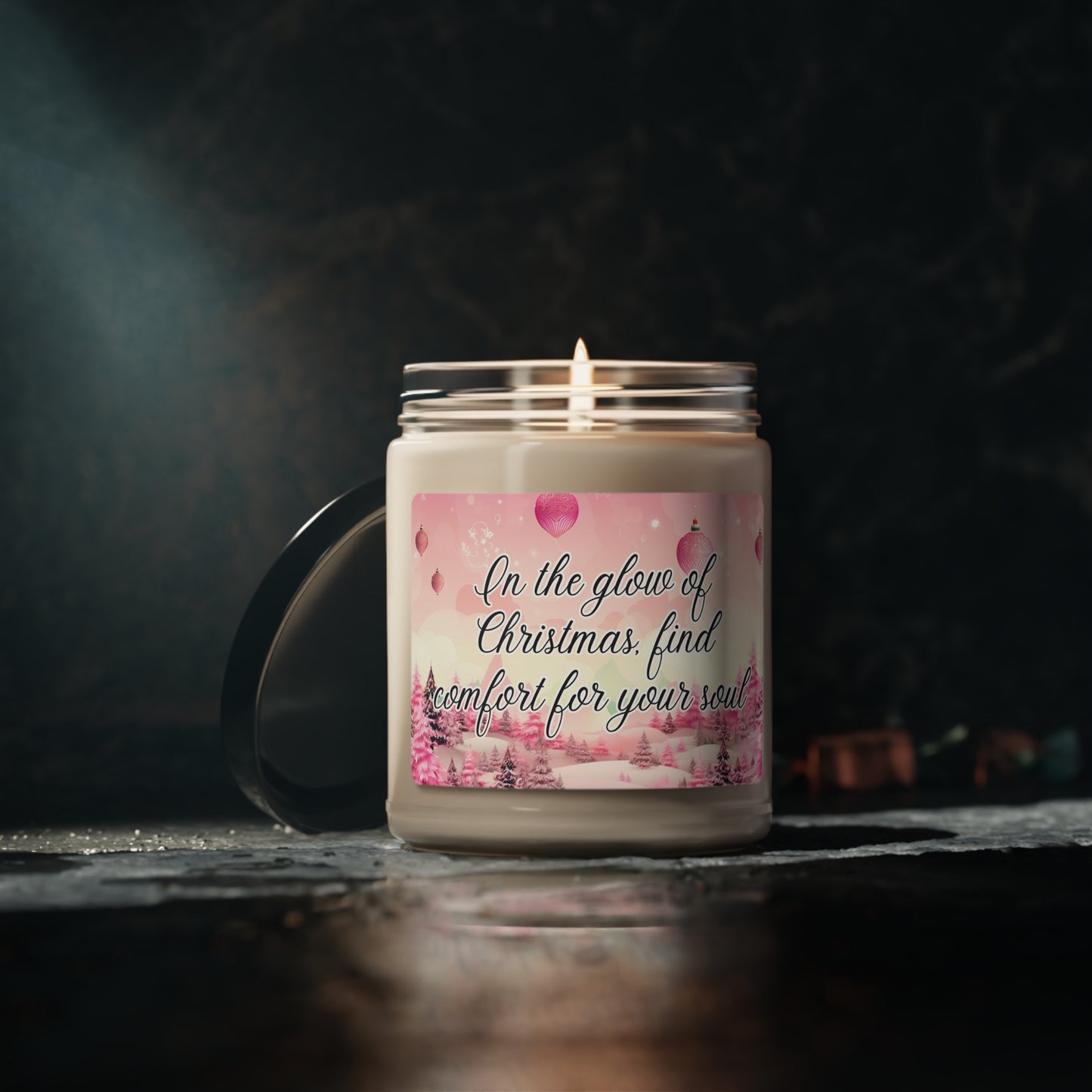 In the glow of Christmas, find comfort for your soul - Scented Christmas Candle