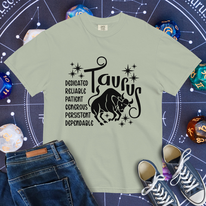 Taurus Zodiac - Comfort Colors Unisex Garment-Dyed Heavyweight T-Shirt