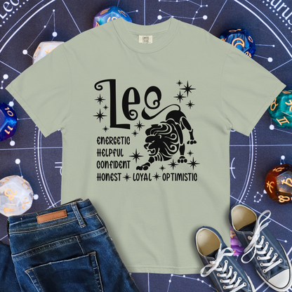 Leo Zodiac - Comfort Colors Unisex Garment-Dyed Heavyweight T-Shirt