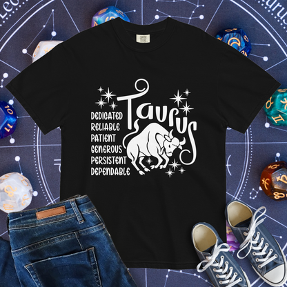 Taurus Zodiac - Comfort Colors Unisex Garment-Dyed Heavyweight T-Shirt