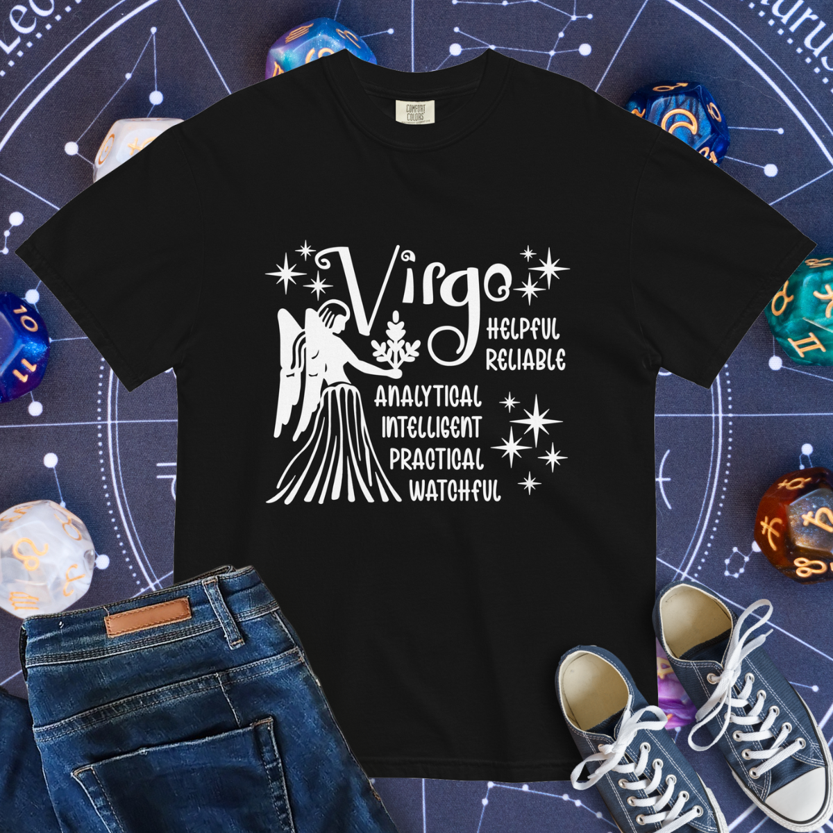 Virgo Zodiac - Comfort Colors Unisex Garment-Dyed Heavyweight T-Shirt