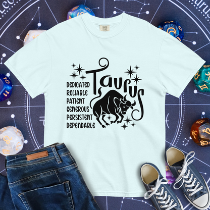 Taurus Zodiac - Comfort Colors Unisex Garment-Dyed Heavyweight T-Shirt