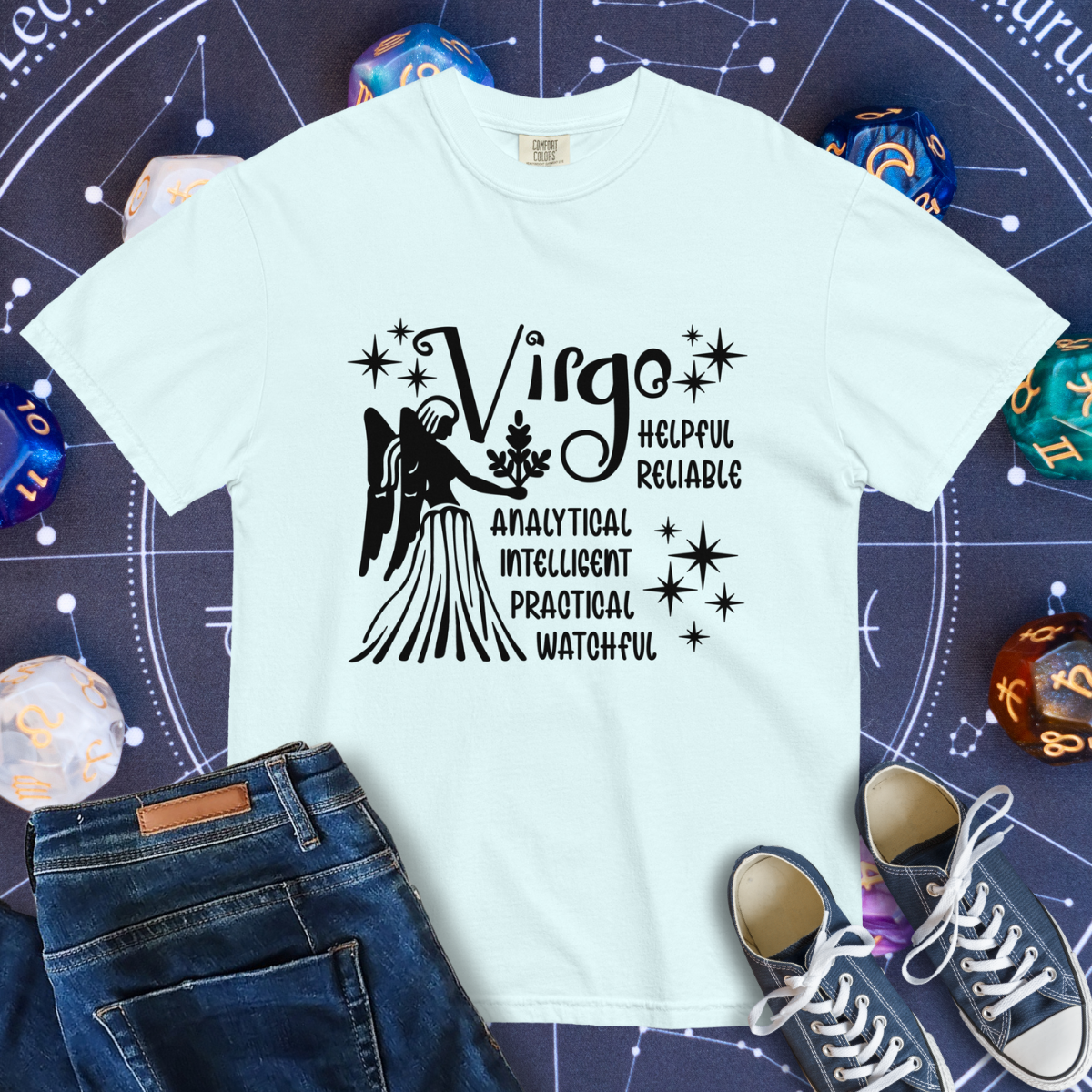 Virgo Zodiac - Comfort Colors Unisex Garment-Dyed Heavyweight T-Shirt