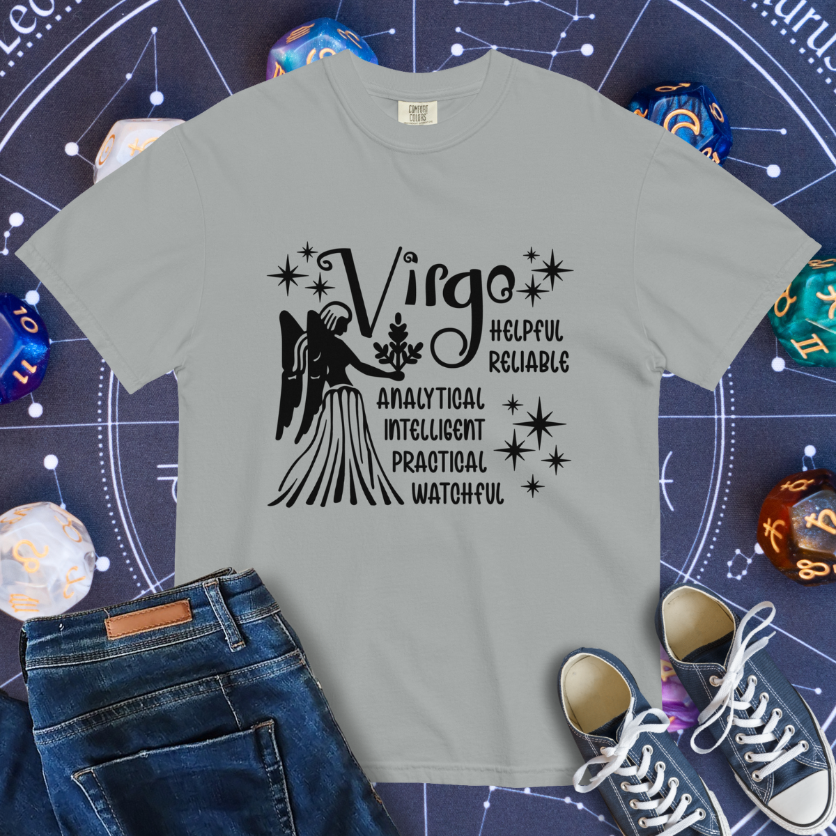 Virgo Zodiac - Comfort Colors Unisex Garment-Dyed Heavyweight T-Shirt