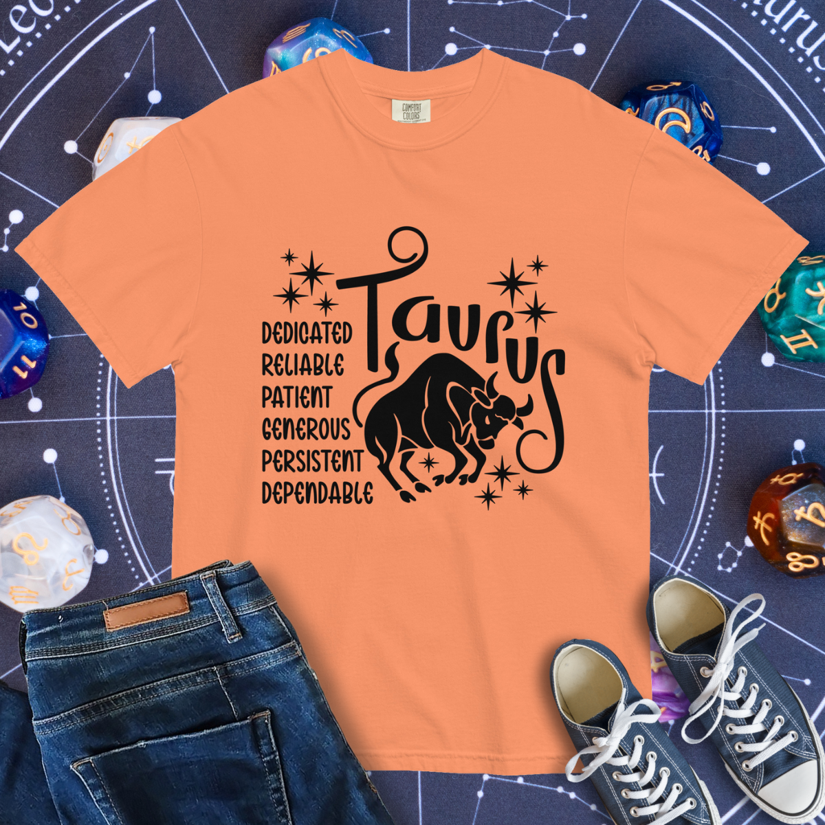 Taurus Zodiac - Comfort Colors Unisex Garment-Dyed Heavyweight T-Shirt