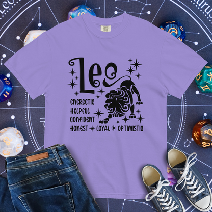 Leo Zodiac - Comfort Colors Unisex Garment-Dyed Heavyweight T-Shirt