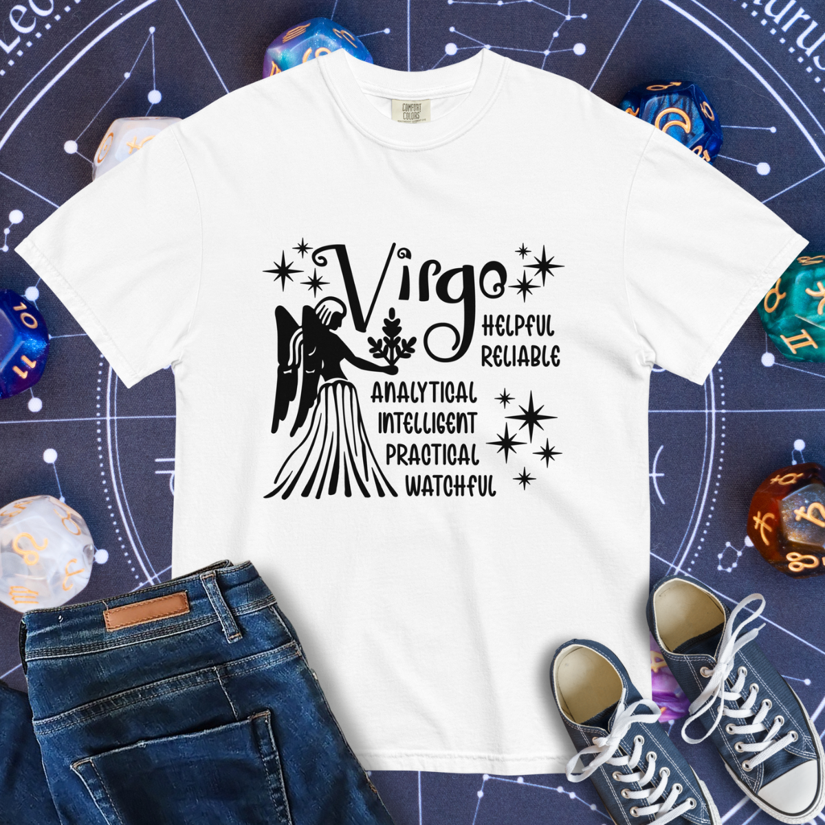 Virgo Zodiac - Comfort Colors Unisex Garment-Dyed Heavyweight T-Shirt