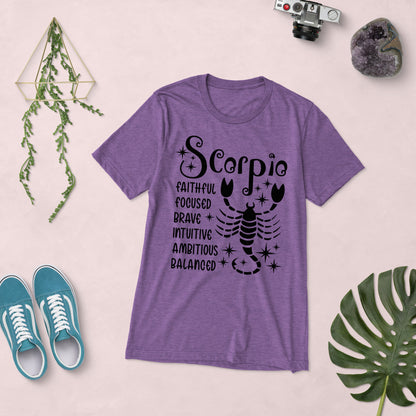 Scorpio Zodiac Unisex Tri-Blend Short Sleeve T-Shirt