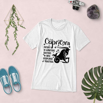 Capricorn Zodiac Unisex Tri-Blend Short Sleeve T-Shirt