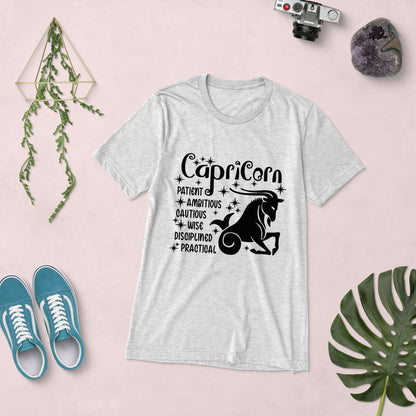 Capricorn Zodiac Unisex Tri-Blend Short Sleeve T-Shirt