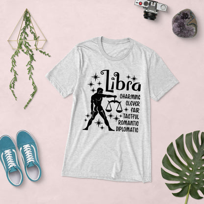 Libra Zodiac Unisex Tri-Blend Short Sleeve T-Shirt