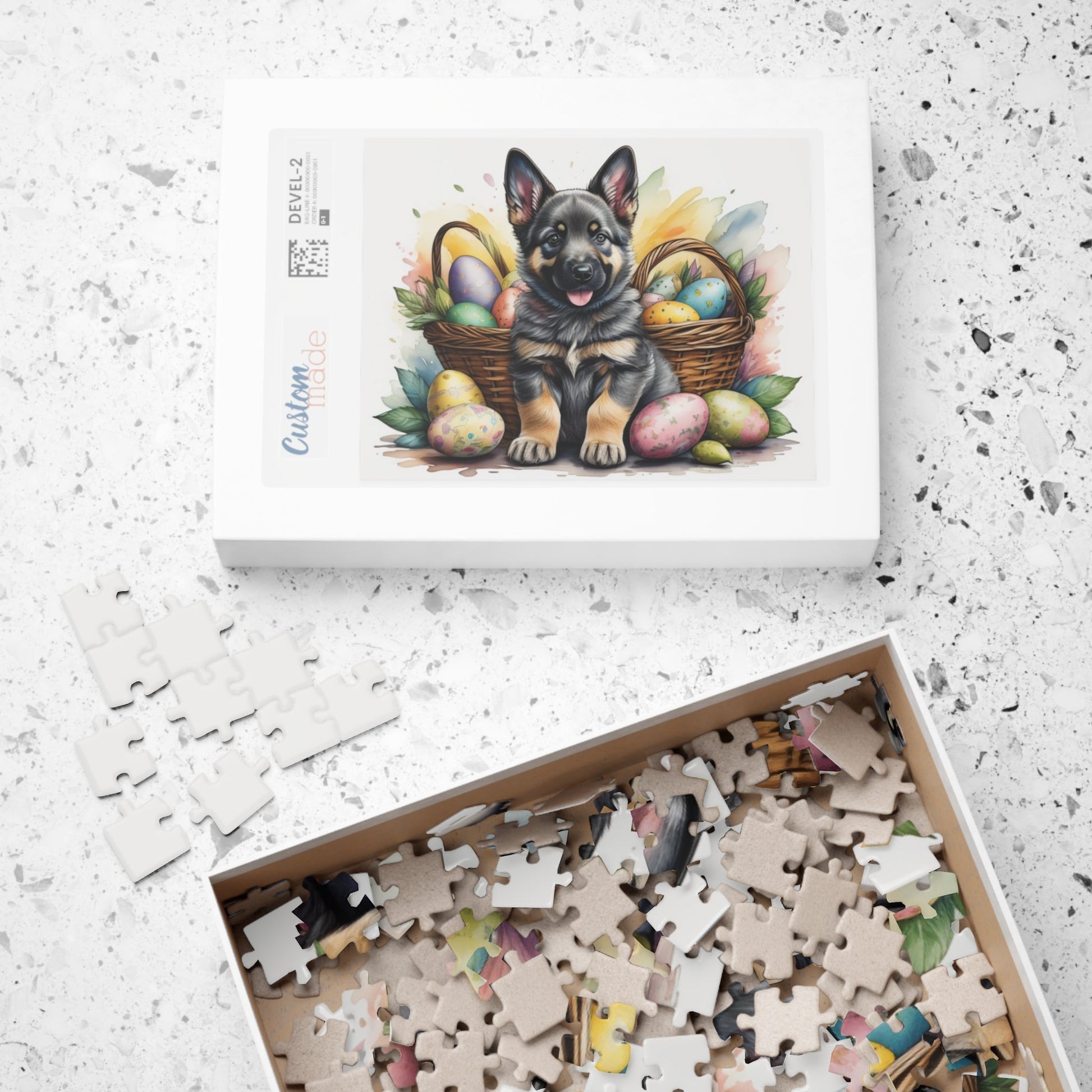 German Shepherd - Hoppy Paws Easter Delight Mental Health Puzzle