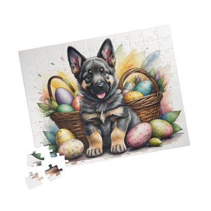 German Shepherd - Hoppy Paws Easter Delight Mental Health Puzzle