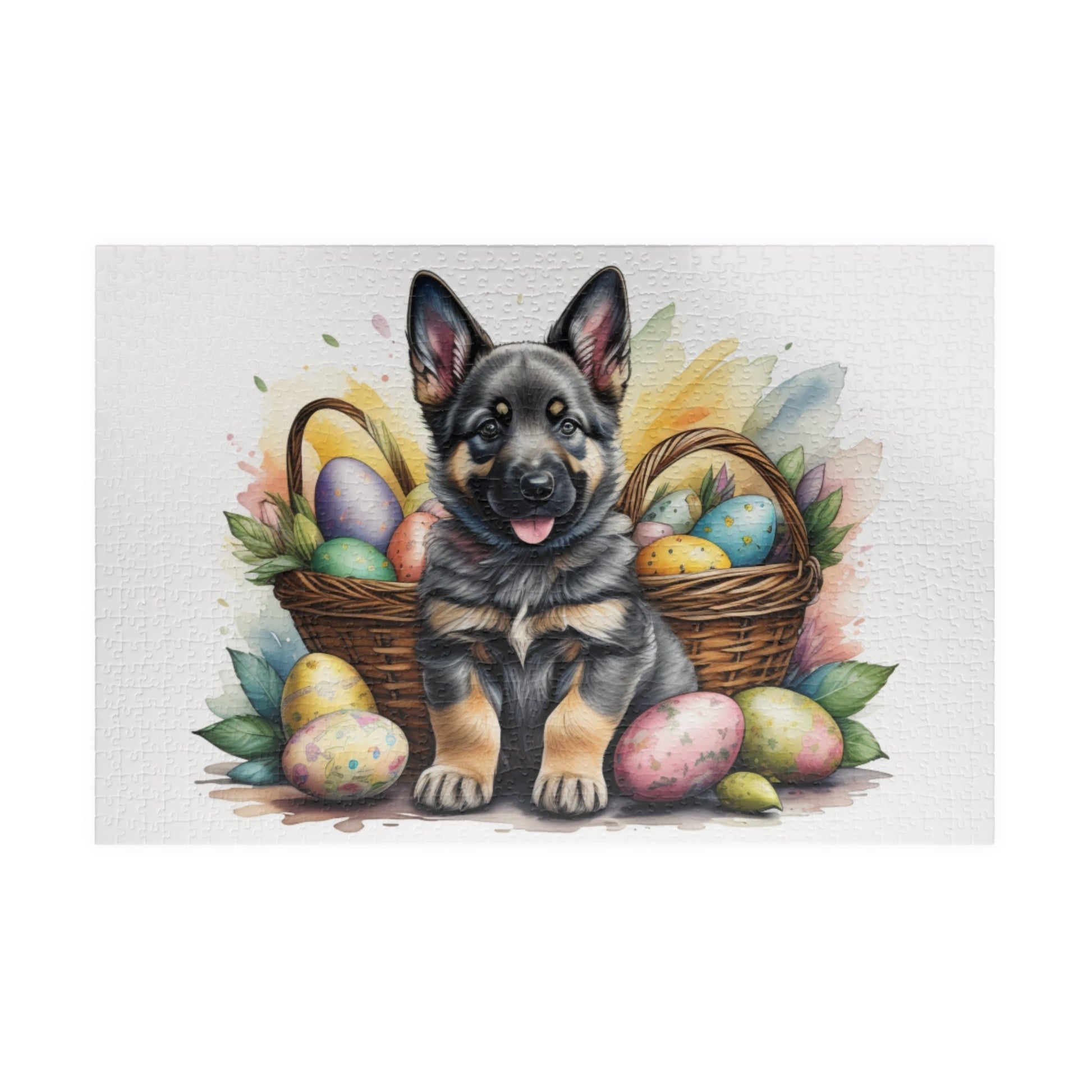 German Shepherd - Hoppy Paws Easter Delight Mental Health Puzzle