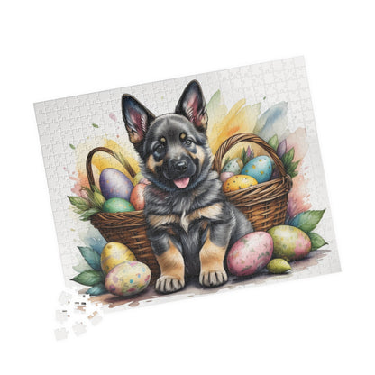 German Shepherd - Hoppy Paws Easter Delight Mental Health Puzzle