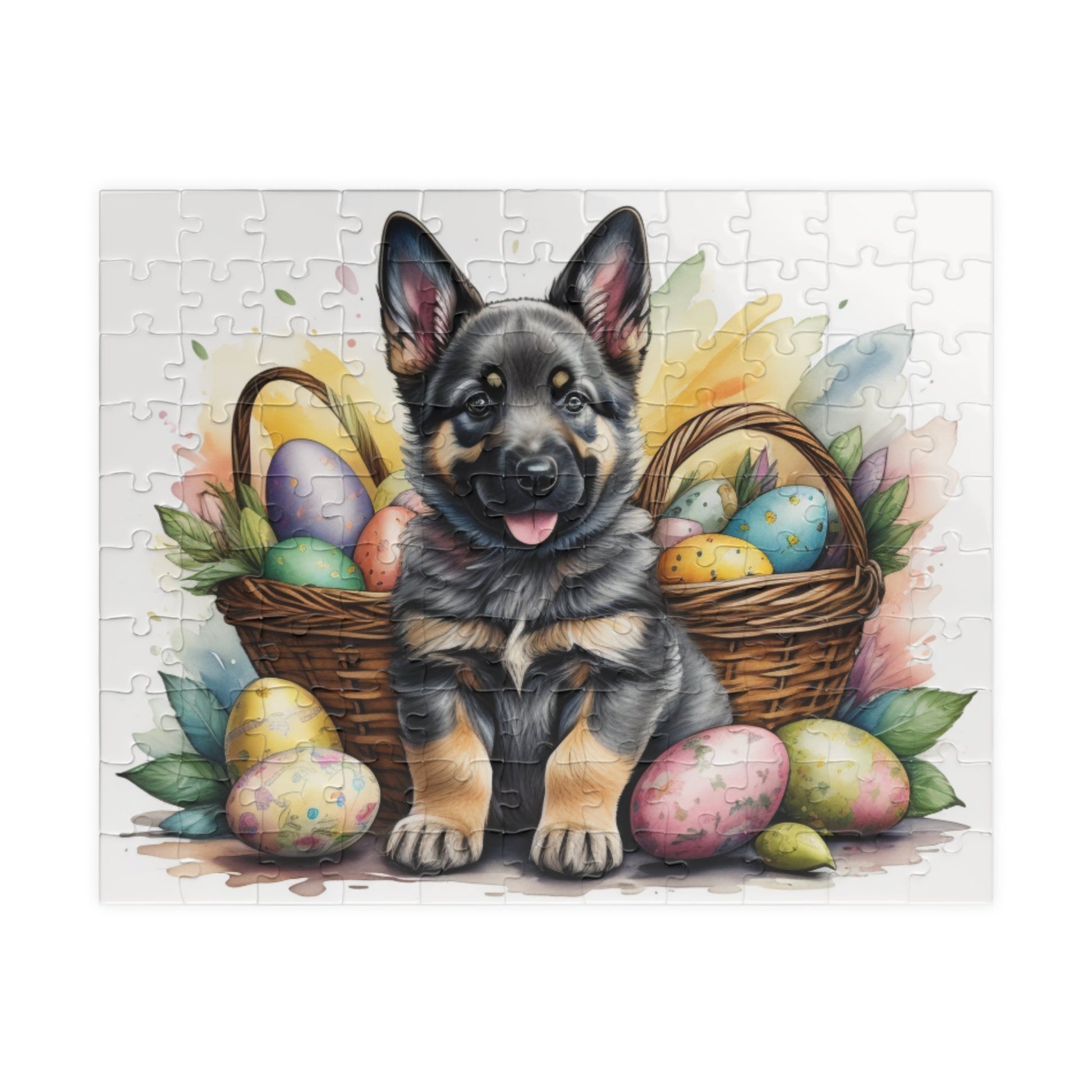 German Shepherd - Hoppy Paws Easter Delight Mental Health Puzzle