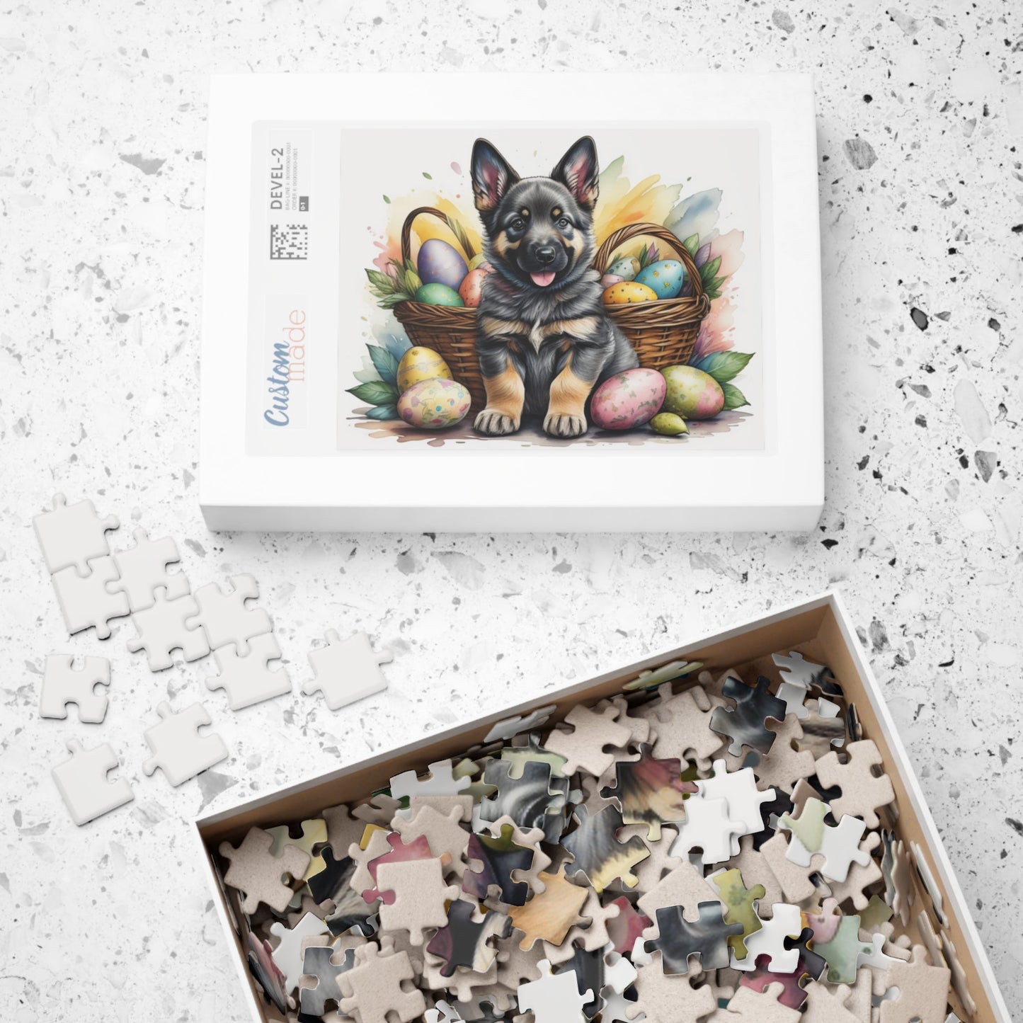 German Shepherd - Hoppy Paws Easter Delight Mental Health Puzzle